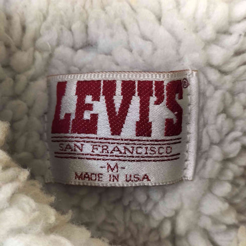 リーバイス Levis 80S USA製 70609 ボタン裏527刻印 ボア トラッカー シェルパ ブラック デニム ジャケット メンズ import:M