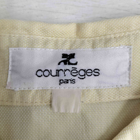 クレージュ courreges ワンポイントロゴ 刺繍 ラウンドヘム 半袖シャツ レディース
