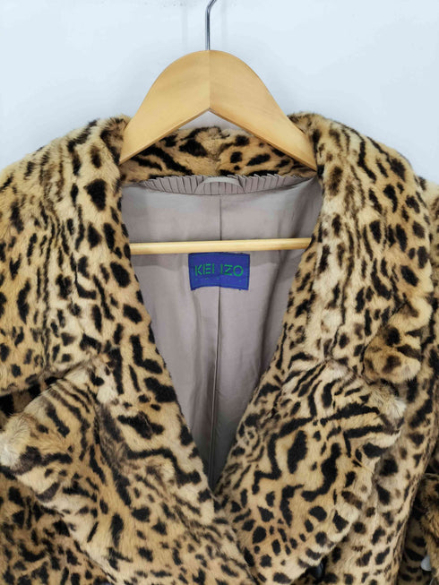 ケンゾーパリス KENZO PARIS レオパード ダブル ファーコート レディース