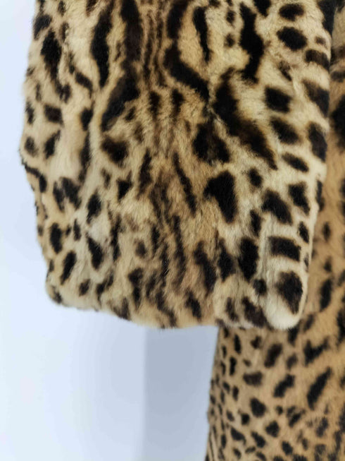 ケンゾーパリス KENZO PARIS レオパード ダブル ファーコート レディース