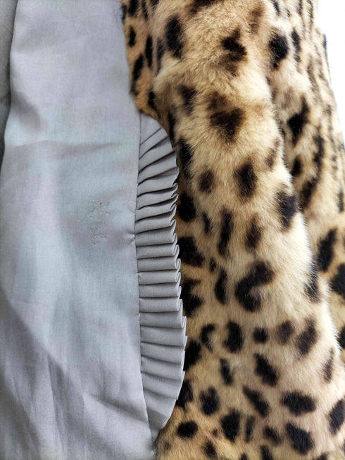 ケンゾーパリス KENZO PARIS レオパード ダブル ファーコート レディース