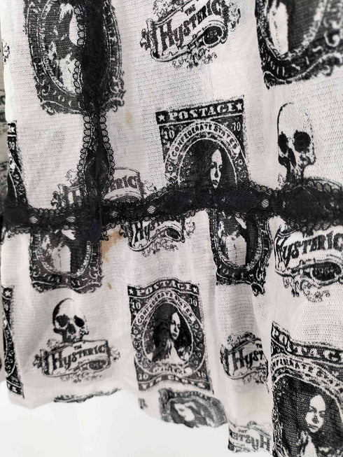 ヒステリックグラマー HYSTERIC GLAMOUR スカル トランプ レース シアー ノースリーブワンピース レディース FREE