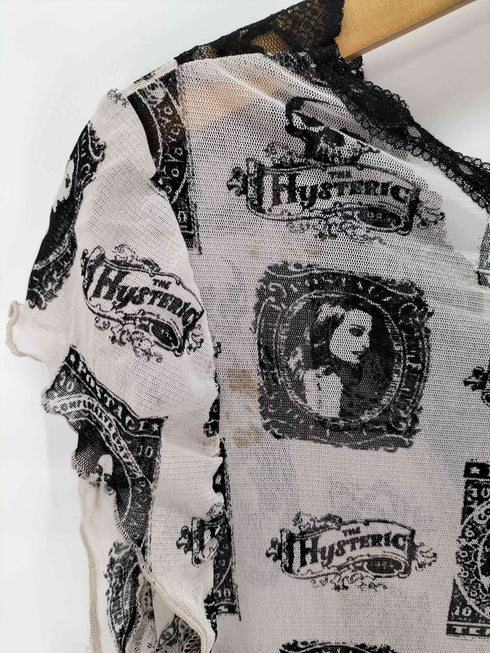 ヒステリックグラマー HYSTERIC GLAMOUR スカル トランプ レース シアー ノースリーブワンピース レディース FREE
