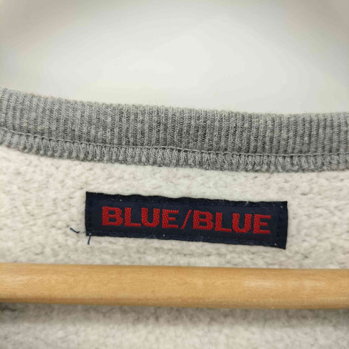ブルーブルー BLUE BLUE コットン 染み込みプリント Vガゼット ラグラン クルーネックスウェット メンズ JPN:3