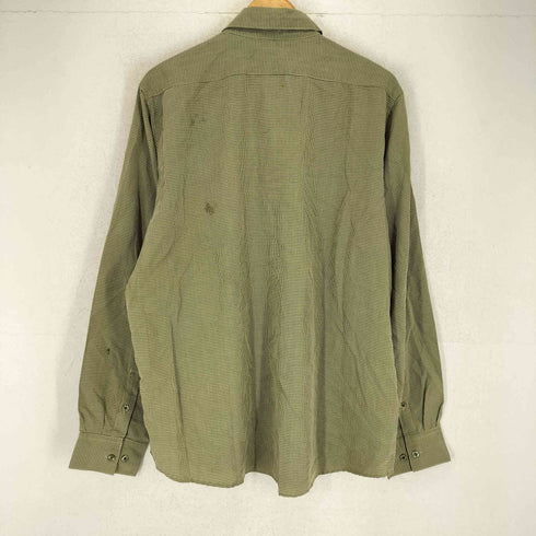 フォッシル FOSSIL レーヨンポリ 千鳥柄 ロングスリーブシャツ メンズ JPN:XL