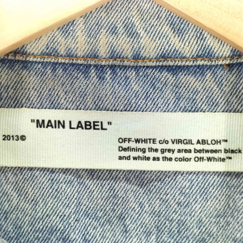 オフホワイト OFF-WHITE IMPRESSIONISM SLIM DENIM JACKET/インプレッションズム スリム デニムジャケット メンズ import:S