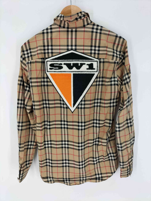 バーバリーロンドン BURBERRY LONDON ノバチェック ロゴ グラフィック ヴィンテージチェック コットンシャツ メンズ JPN:XS