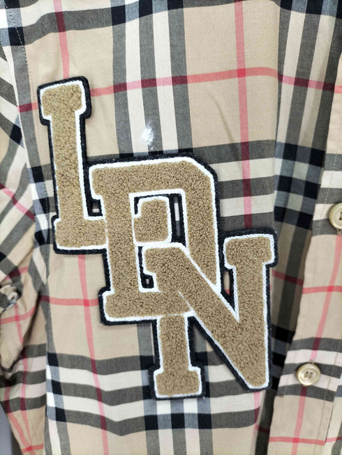 バーバリーロンドン BURBERRY LONDON ノバチェック ロゴ グラフィック ヴィンテージチェック コットンシャツ メンズ JPN:XS