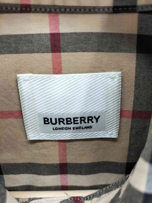 バーバリーロンドン BURBERRY LONDON ノバチェック ロゴ グラフィック ヴィンテージチェック コットンシャツ メンズ JPN:XS