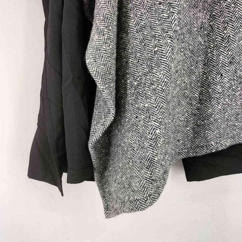 ビーヨウジヤマモト B yohji yamamoto ヘリンボーン ラップ ドレープデザイン クロップドパンツ メンズ JPN:1