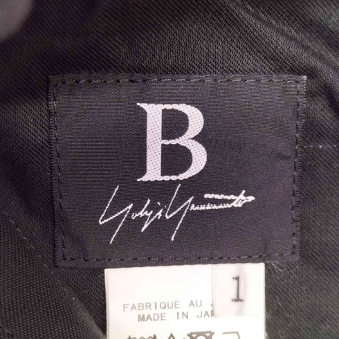 ビーヨウジヤマモト B yohji yamamoto ヘリンボーン ラップ ドレープデザイン クロップドパンツ メンズ JPN:1
