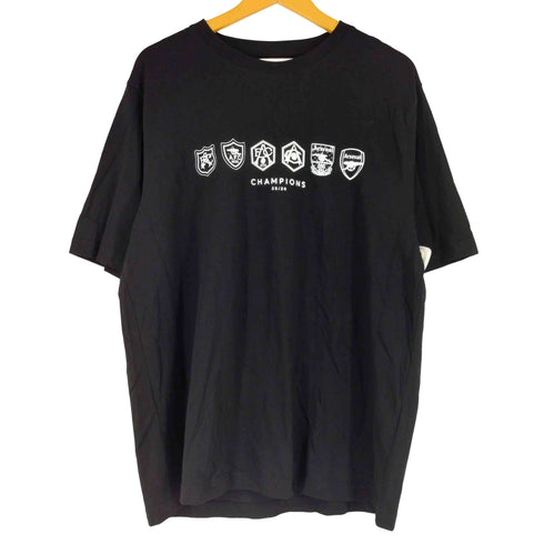 25/26 優勝記念 サッカー ロゴ プリント クルーネック 半袖 Tシャツ メンズ JPN:L