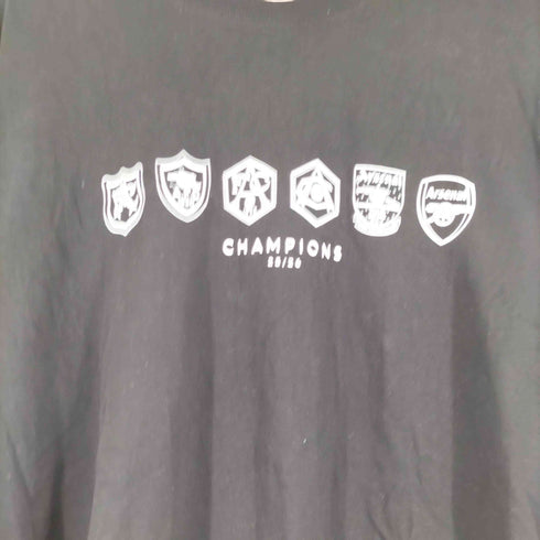 25/26 優勝記念 サッカー ロゴ プリント クルーネック 半袖 Tシャツ メンズ JPN:L