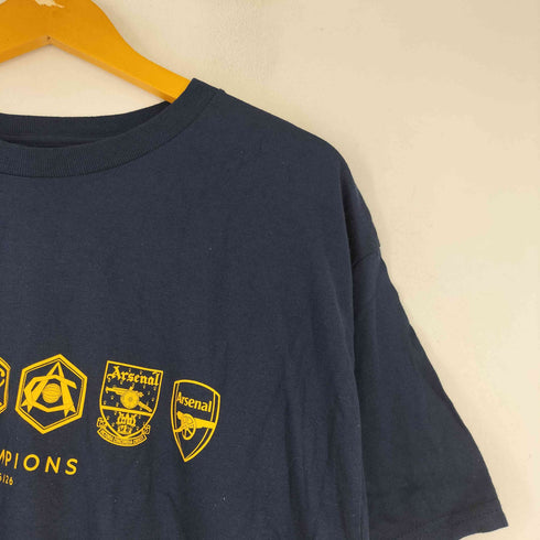 25/26 優勝記念 サッカー ロゴ プリント クルーネック 半袖 Tシャツ メンズ JPN:L