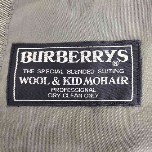 バーバリーロンドン BURBERRY LONDON WOOL & KID MOHAIR ウール アンド キッドモヘヤ 2B テーラードジャケット 2タック スラックス パンツ スーツ セットアップ メンズ AB4