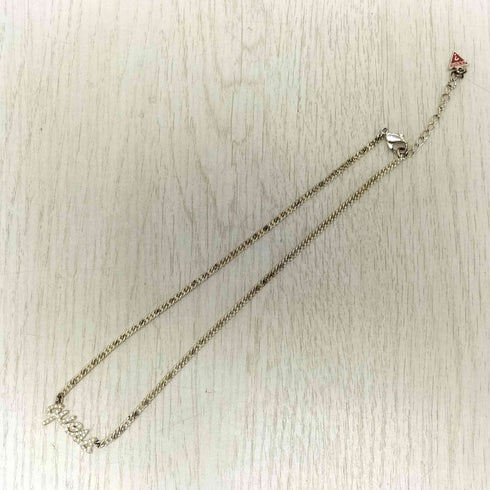 ゲス GUESS ロゴチャーム ラインストーン ネックレス レディース