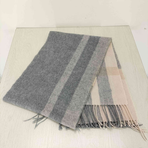 クロエ Chloe ロゴ刺繍 フリンジマフラー レディース