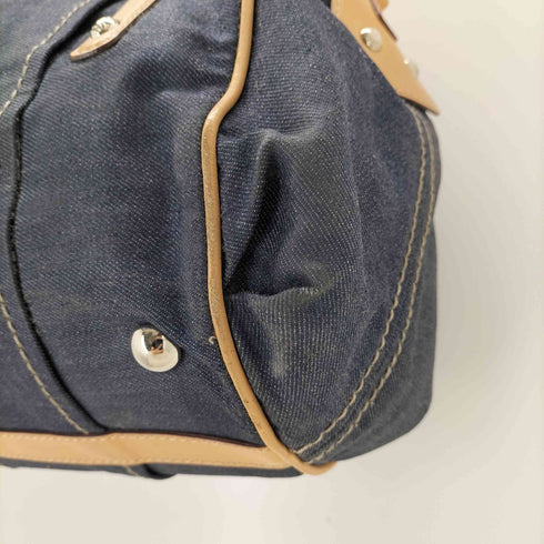 トッズ TOD’S Gライン レザー切替 デニム ハンドバッグ レディース