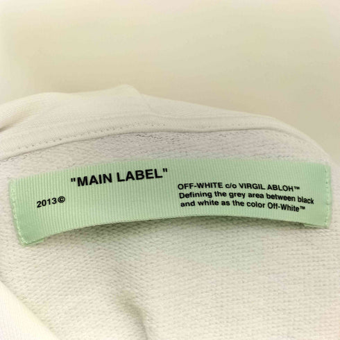 オフホワイト OFF-WHITE 18SS ロゴプリント プルオーバーパーカー メンズ S