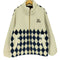 シーイン SHEIN ダイヤ柄 切替ボアフリースジャケット メンズ JPN:XL
