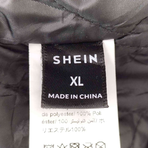 シーイン SHEIN ダイヤ柄 切替ボアフリースジャケット メンズ JPN:XL