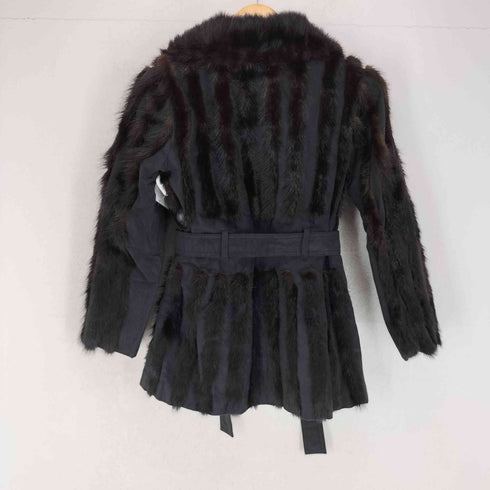 Hokkailkuseru suede&fur 襟ファー スエードロングコート レディース JPN:7号