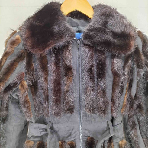 Hokkailkuseru suede&fur 襟ファー スエードロングコート レディース JPN:7号