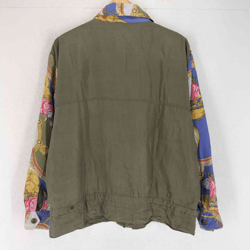 Clipper Bay スカーフ柄 ジップアップ シルクジャケット メンズ JPN:M