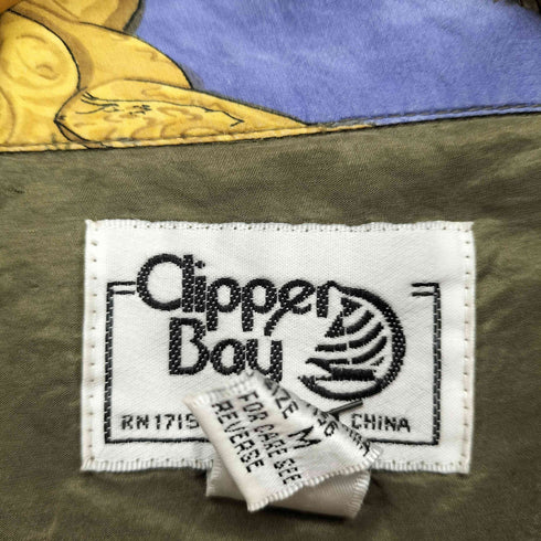 Clipper Bay スカーフ柄 ジップアップ シルクジャケット メンズ JPN:M