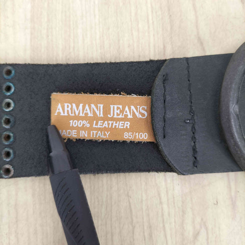 アルマーニジーンズ ARMANI JEANS スタッズ レザー ベルト Y2K メンズ 85/100