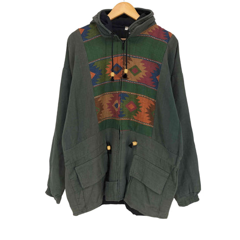 ネイティブ柄 ジップパーカー メンズ JPN:XL