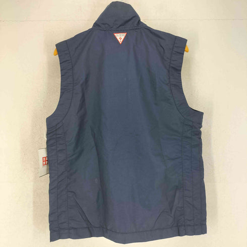 ゲス GUESS ロゴプリント フルジップベスト メンズ JPN:XL