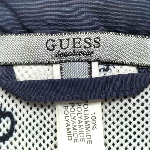 ゲス GUESS ロゴプリント フルジップベスト メンズ JPN:XL