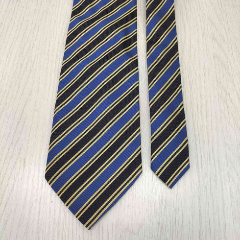 イヴサンローラン Yves Saint Laurent 総柄 ストライプ柄 シルクネクタイ メンズ