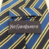 イヴサンローラン Yves Saint Laurent 総柄 ストライプ柄 シルクネクタイ メンズ