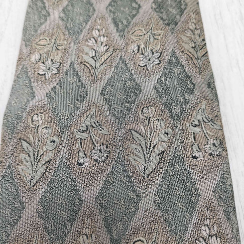 イヴサンローラン Yves Saint Laurent 総柄 花柄 シルクネクタイ メンズ