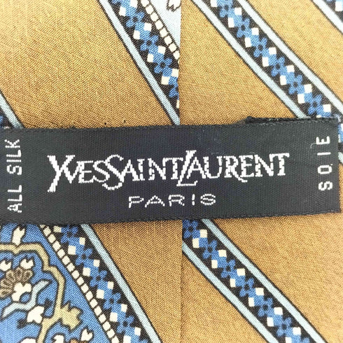 イヴサンローラン Yves Saint Laurent 総柄 シルクネクタイ メンズ
