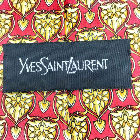 イヴサンローラン Yves Saint Laurent 総柄 シルクネクタイ メンズ