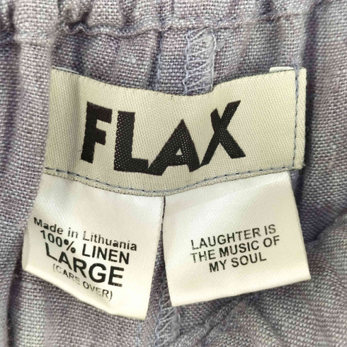フラックス FLAX リトアニア製 リネン100 イージー ワイド パンツ メンズ L