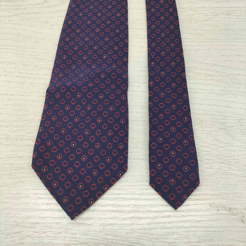 イヴサンローラン Yves Saint Laurent 総柄 シルクネクタイ メンズ