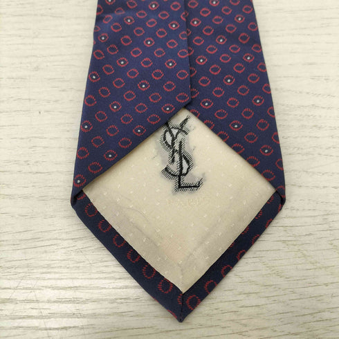 イヴサンローラン Yves Saint Laurent 総柄 シルクネクタイ メンズ