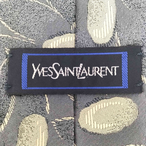 イヴサンローラン Yves Saint Laurent 総柄 シルクネクタイ メンズ
