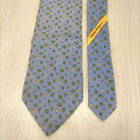 サルヴァトーレフェラガモ Salvatore Ferragamo 花柄 シルクネクタイ メンズ
