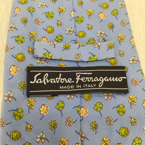 サルヴァトーレフェラガモ Salvatore Ferragamo 花柄 シルクネクタイ メンズ