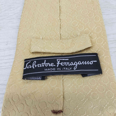 サルヴァトーレフェラガモ Salvatore Ferragamo 総柄 シルクネクタイ メンズ