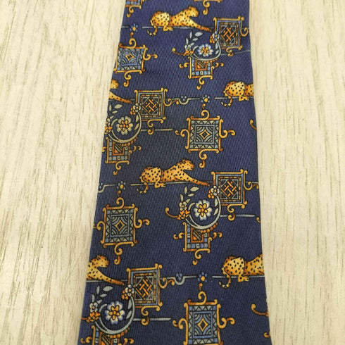 サルヴァトーレフェラガモ Salvatore Ferragamo 総柄 シルクネクタイ メンズ