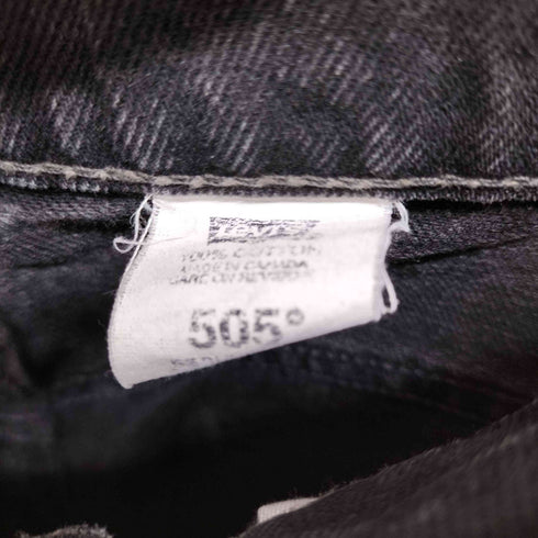 リーバイス Levis 505 カナダ製 ボタン裏212 ストレート ブラックデニム メンズ W33/L30