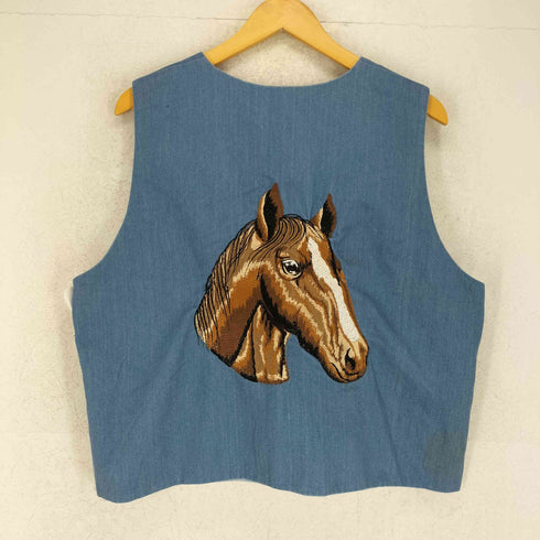 ホース刺繍ベスト メンズ