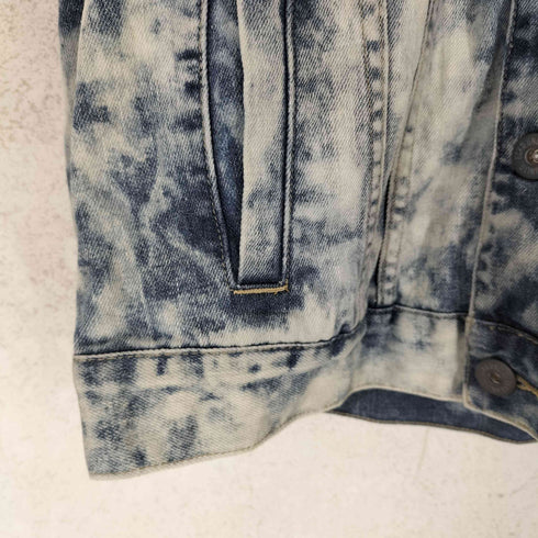 エコーアンリミテッド ECKO UNLTD ブリーチデザイン フーデッドデニムベスト メンズ JPN:M