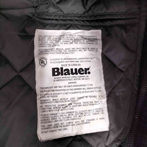 ブラウアー Blauer 短丈 リップストップ ライナー付き スタンドカラーブルゾン メンズ JPN:L